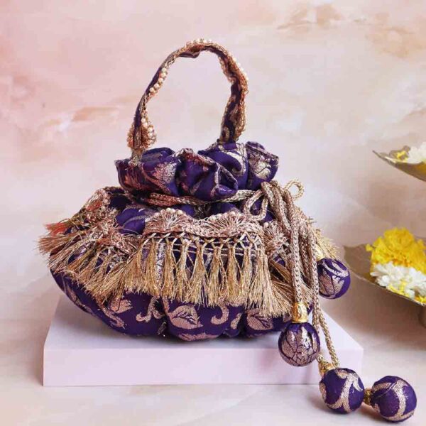 Orchid Opulence Potli Bag - Image 2