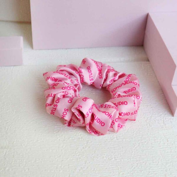 Spiral Scrunchie ( Spiral Hair tie Inside) Satin Scrunchie Soho Boho Studio - Image 2