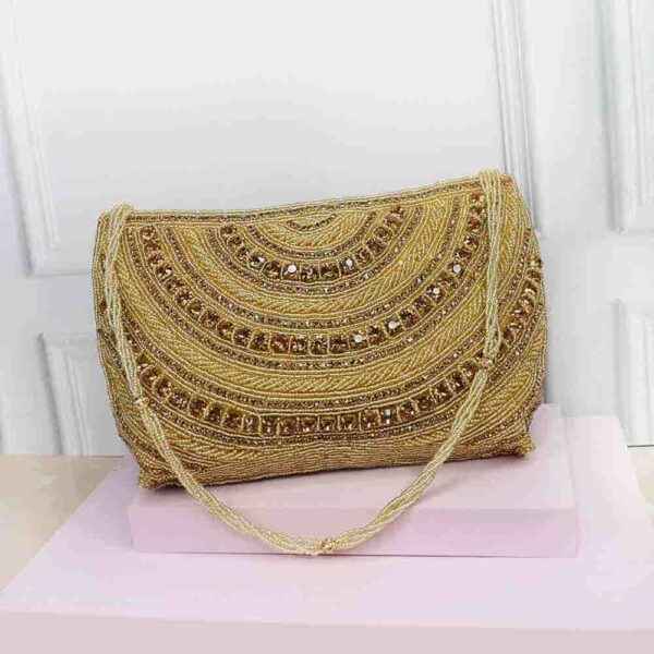 Mandala Majesty Gold Zari Bag