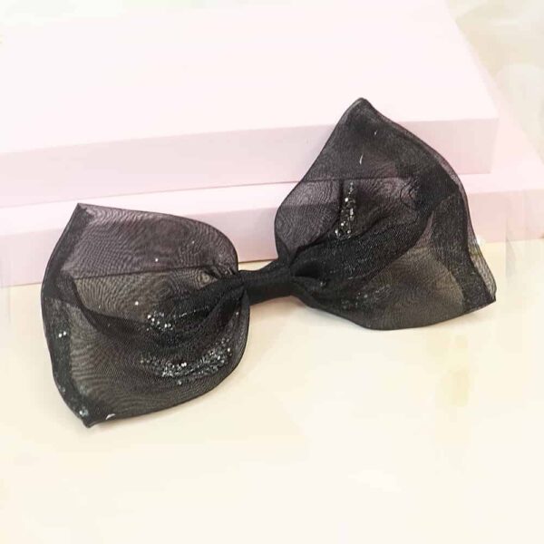Black Glitter Hairbow - Image 2