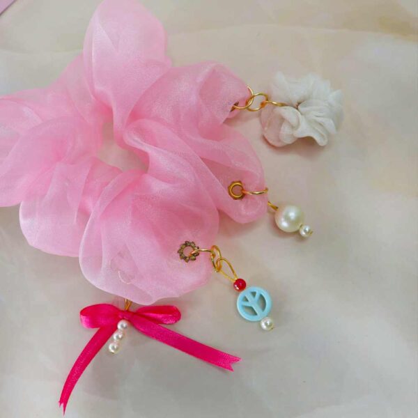Pink Bae Charm Scrunchies - Image 3