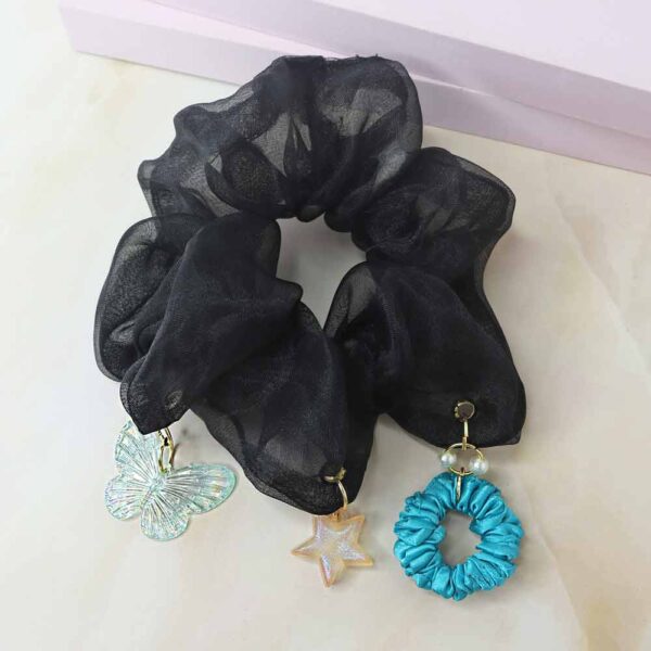 Shadow Black Charm Scrunchies - Image 2