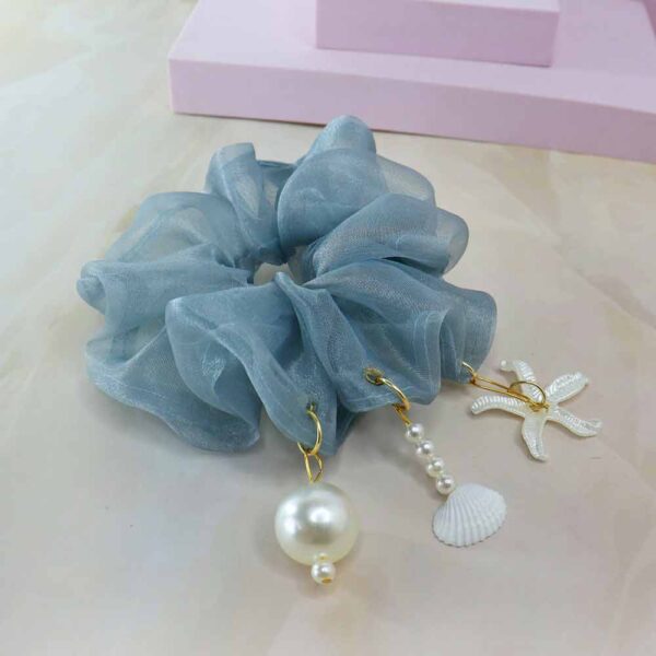 Coastal charm organza scrunchies