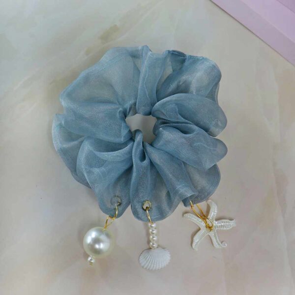 Coastal charm organza scrunchies - Image 4