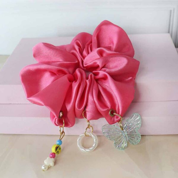 Pink Punk Charm Scrunchies - Image 3