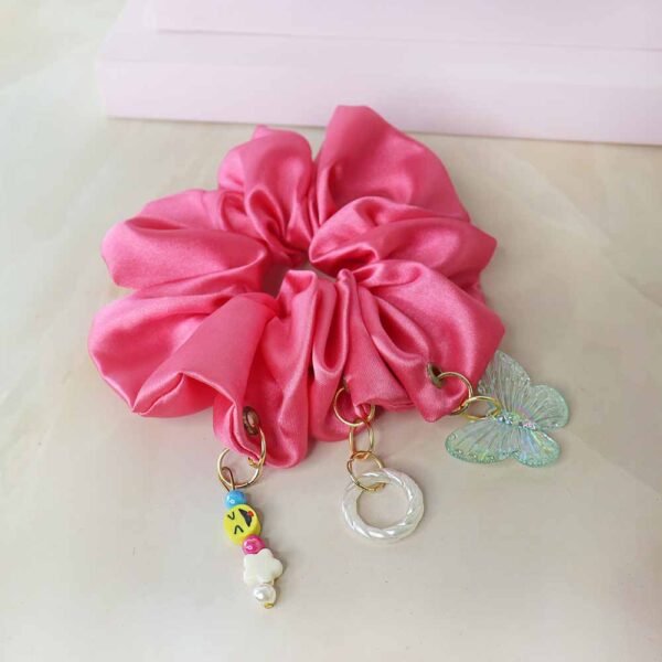 Pink Punk Charm Scrunchies - Image 2