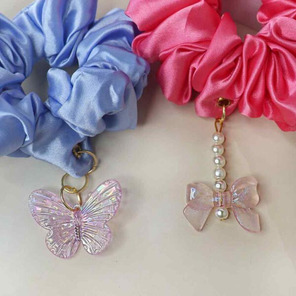 Candyfloss charm Scrunchies pack of 2