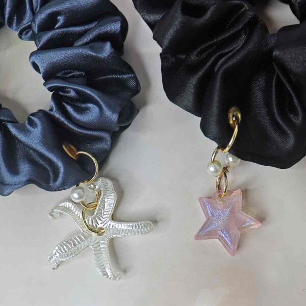 Celestial Tide charm scrunchies pack of 2