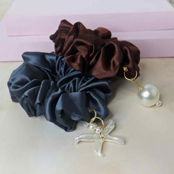 Cocoa Dusk charm scrunchies pack of 2 - Image 2