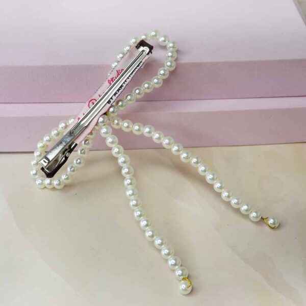 Pearly feminine Bow Hair Clip - Image 3