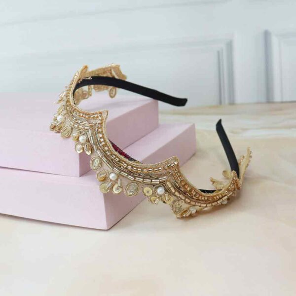 Aurum Gold crown hairband