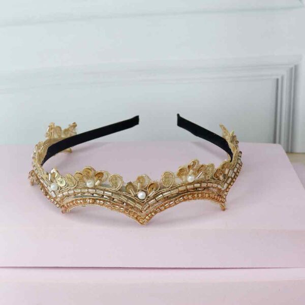 Aurum Gold crown hairband - Image 2